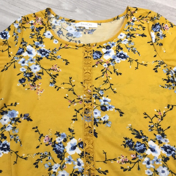 Yellow Floral Top - Picture 3 of 5